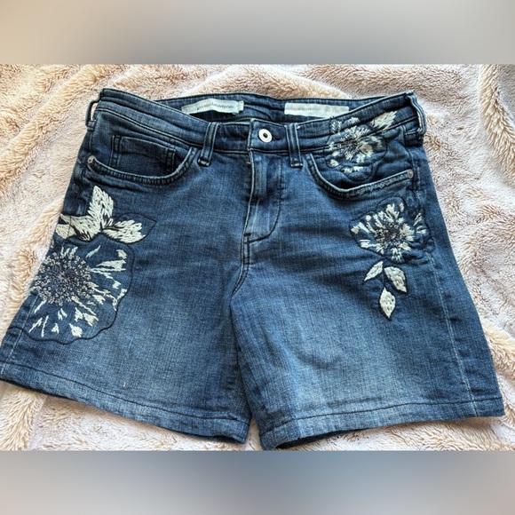 Anthropologie Blue Jean Shorts with Embellishments - Picture 1 of 4